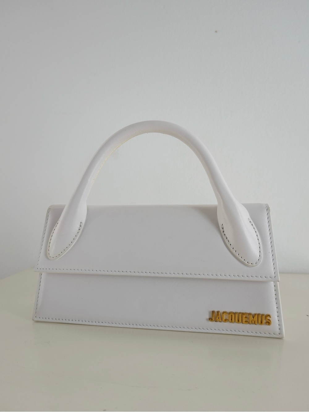 Jacquemus Le Chiquito Long White Leather Bag